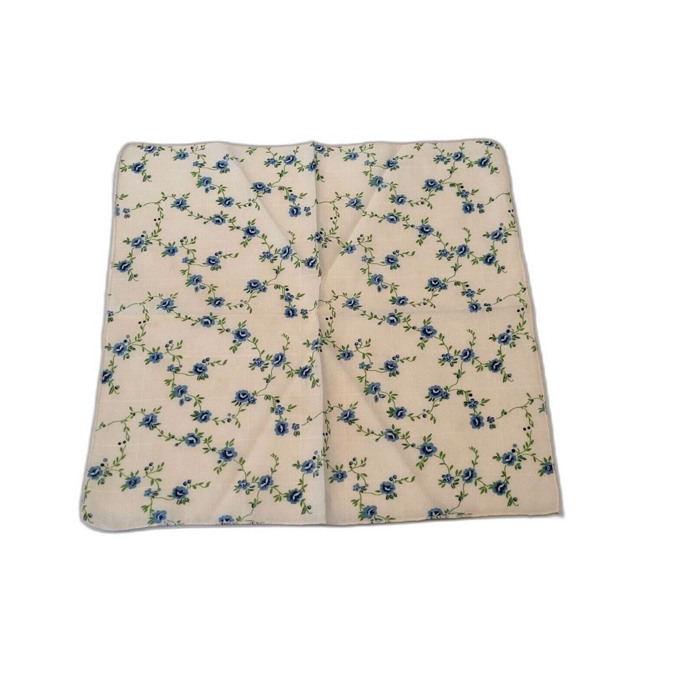 Vintage Handkerchief Set Women Floral Lace Embroidered 3pc Cotton - Picture 3 of 10